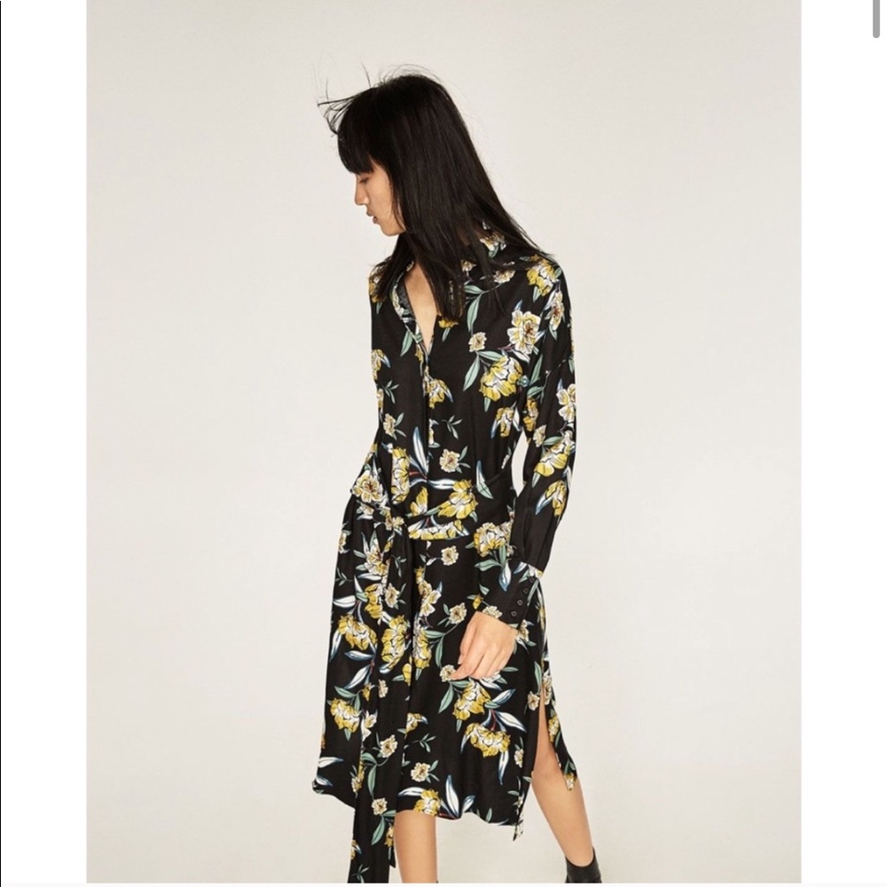Zara Floral Print Wrap Dress